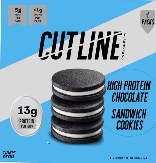 Cutline High Protein Chocolate Sandwich Cookies
